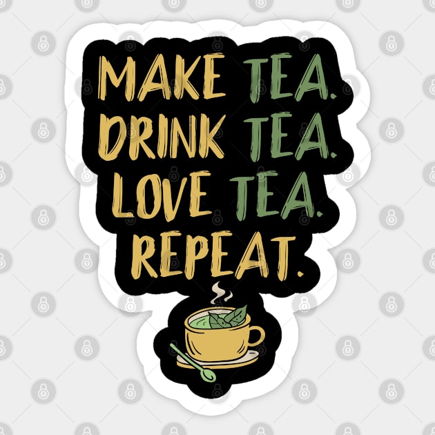 Make Tea Love Tea Sticker by Cooldruck